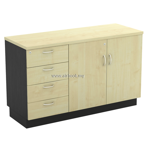 Low + Fixed Pedestal 4 Drawer