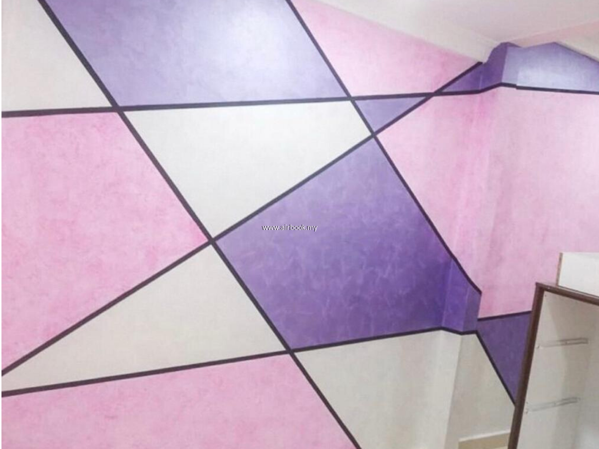 Geometric Wall Paint Design Hotel Contractor AirBook